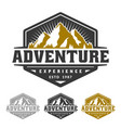 adventure logo emblem mountain vector image