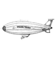 airship pencil drawing vector image vector image