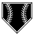 baseball base with ball pattern cut out vector image vector image