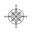 compass wind rose icon sign on white background vector image vector image