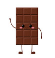 cute chocolate bar character vector image