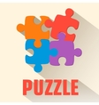 flat puzzle background concept vector image vector image