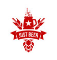 modern round craft beer drink logo sign for bar vector image
