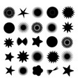 star icons set on a white background vector image vector image