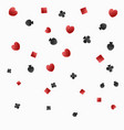 suits of cards are falling vector image