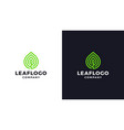 leaf logotype template positive and negative vector image vector image