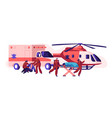 professional ambulance team care your health vector image vector image