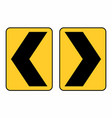 chevron traffic sign vector image