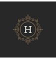 luxury logo template flourishes calligraphic vector image
