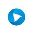 play button 3d business logo image vector image