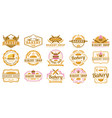 a collection bakery logo template bakery shop vector image