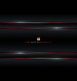 abstract stripes black metallic with contrast red vector image vector image