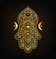 hamsa hand of fatima ethnic vector image vector image