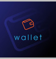 modern e wallet logo design vector image