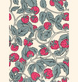 raspberry coloring book seamless pattern black vector image
