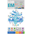 abstract cityscapes infographics town city vector image
