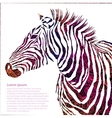 animal ornamental silhouette zebra vector image