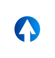 arrow up icon abstract logo vector image