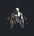 fitness man with muscles vector image