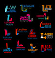 l trendy modern abstract icons vector image vector image