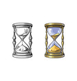 old gold hourglass time concept ancient vector image vector image