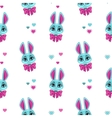 pretty seamless pattern with cute bunny vector image