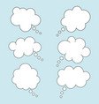 set speech bubbles in flat style isolated vector image vector image