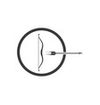 arrow archery icon logo template vector image