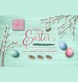 easter top view background vector image vector image