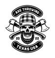 lumberjack skull vector image vector image