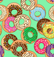 seamless pattern of donuts vector image