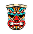 angry face mask from tiki island vector image