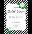 bridal shower invitation card template with hand vector image