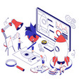 business startup isometric vector image