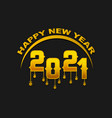 happy 2021 new year card in paper style for your vector image vector image