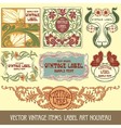 label art nouveau vector image