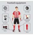soccer player uniform sport equipment vector image