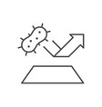 bacteria resistant material line icon vector image