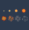 cartoon explosion animation exploding effect vector image vector image