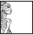 profile of beautiful african woman vector image
