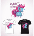 sweet pony princess little cute cartoon horse vector image vector image
