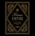 vintage frame label western retro border vector image