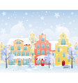 winter street vector image