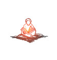 muslim arab islam religion koran boy child vector image