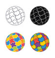 set of 3d puzzle balls vector image vector image