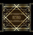 art deco vintage patterns and design elements vector image