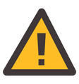 attention sign yellow triangle with exclamation vector image