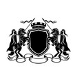 knights with spears riding a horse and shield vector image vector image