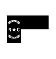 north carolina nc state flag united states vector image vector image