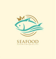 seafood logo design concept vector image vector image